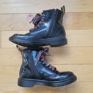 Kids Doc Martens Patent Leather Boots (Size: 3)